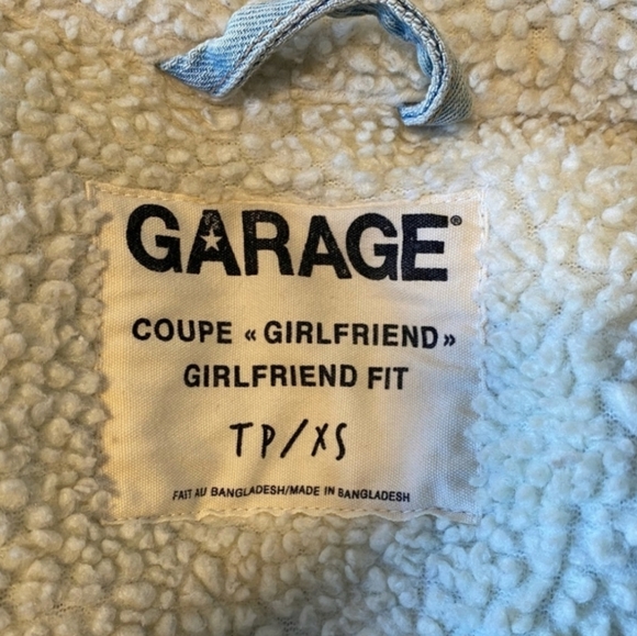 **3/$60** BUNDLE & & SAVE!!!  Garage Faux Sherpa Fleece Lined Jean Jacket Sz XS - Picture 4 of 4